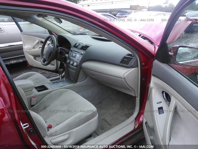4T1BE46K47U117525 - 2007 TOYOTA CAMRY NEW GENERAT CE/LE/XLE/SE RED photo 5