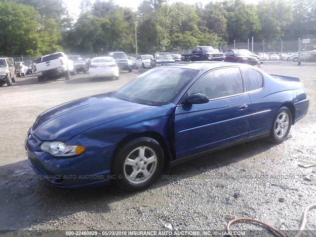 2G1WW12E539388272 - 2003 CHEVROLET MONTE CARLO LS BLUE photo 2