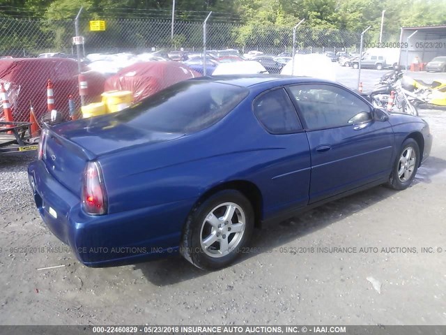 2G1WW12E539388272 - 2003 CHEVROLET MONTE CARLO LS BLUE photo 4