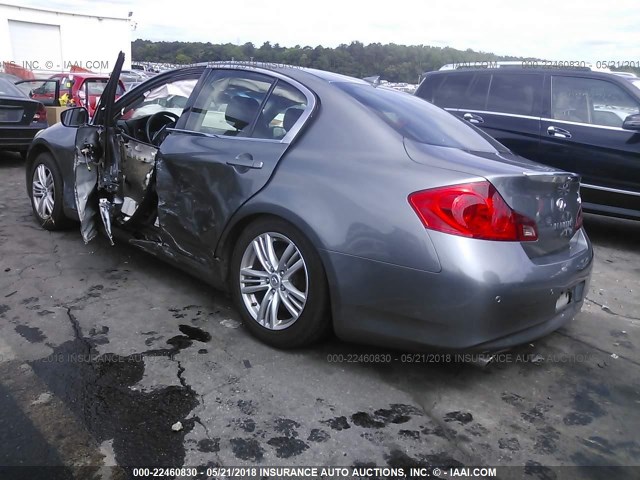 JN1CV6AP8CM624285 - 2012 INFINITI G37 SPORT GRAY photo 3