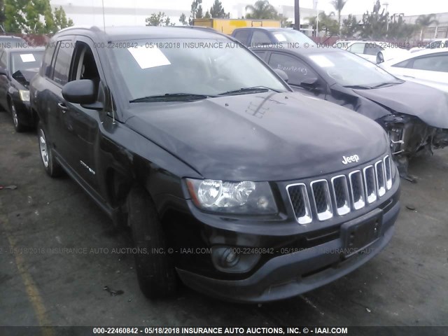 1C4NJCBA0ED829693 - 2014 JEEP COMPASS SPORT BLACK photo 1