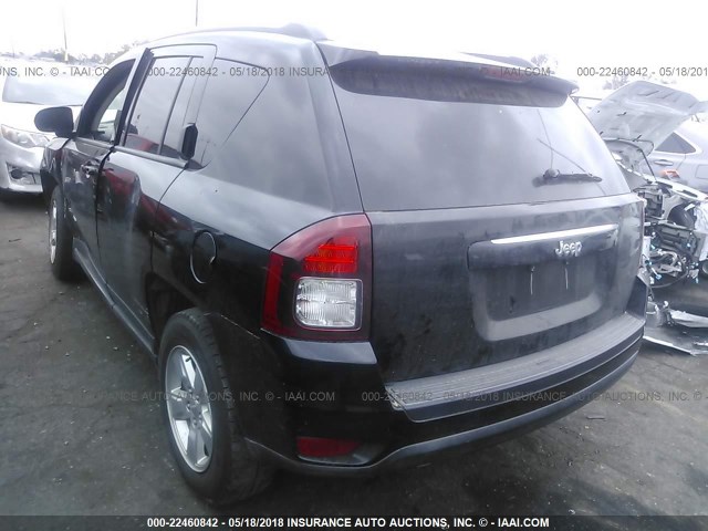 1C4NJCBA0ED829693 - 2014 JEEP COMPASS SPORT BLACK photo 3