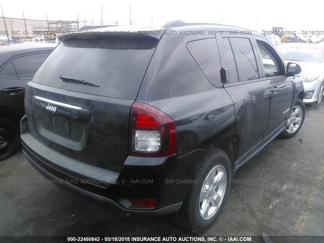 1C4NJCBA0ED829693 - 2014 JEEP COMPASS SPORT BLACK photo 4