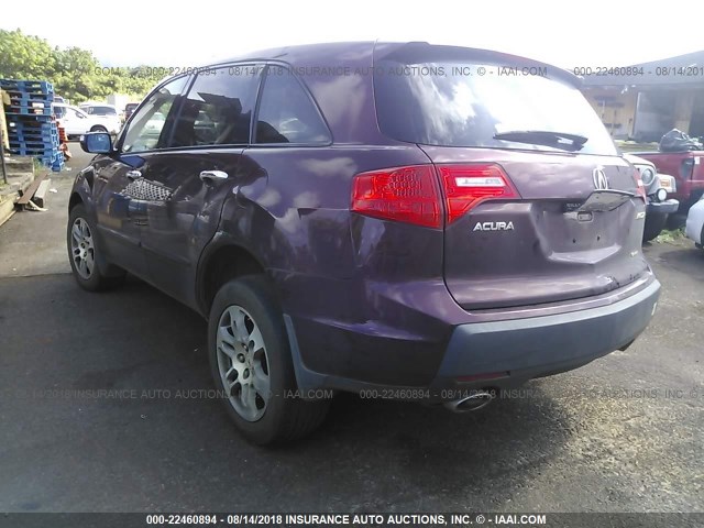 2HNYD28497H550162 - 2007 ACURA MDX TECHNOLOGY MAROON photo 3