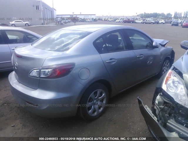 JM1BL1TFXD1769269 - 2013 MAZDA 3 I GRAY photo 4