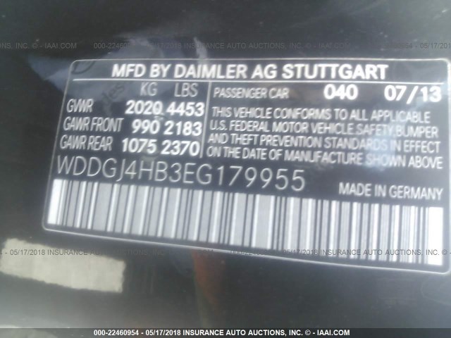 WDDGJ4HB3EG179955 - 2014 MERCEDES-BENZ C 250 BLACK photo 9