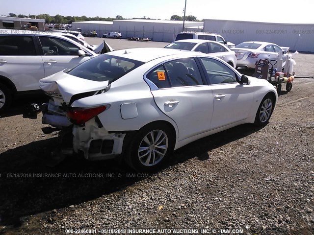 JN1BV7AP6EM680214 - 2014 INFINITI Q50 PREMIUM/SPORT WHITE photo 4