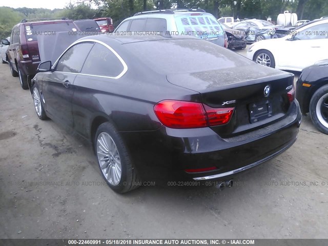 WBA3N9C52EF720122 - 2014 BMW 428 XI BLACK photo 3