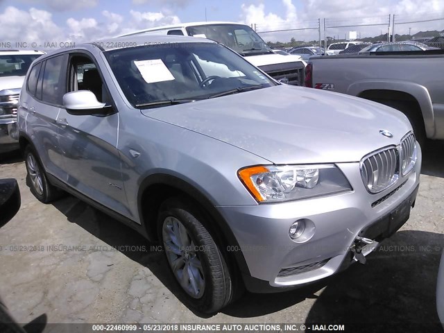 5UXWX9C54E0D36518 - 2014 BMW X3 XDRIVE28I SILVER photo 1