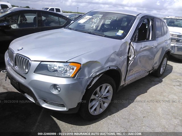 5UXWX9C54E0D36518 - 2014 BMW X3 XDRIVE28I SILVER photo 2