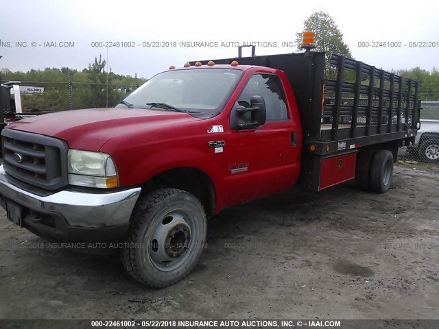 1FDXF46P64EC14102 - 2004 FORD F450 SUPER DUTY RED photo 2