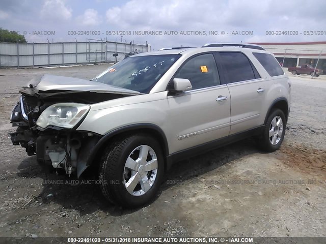 1GKER33798J239000 - 2008 GMC ACADIA SLT-2 GOLD photo 2