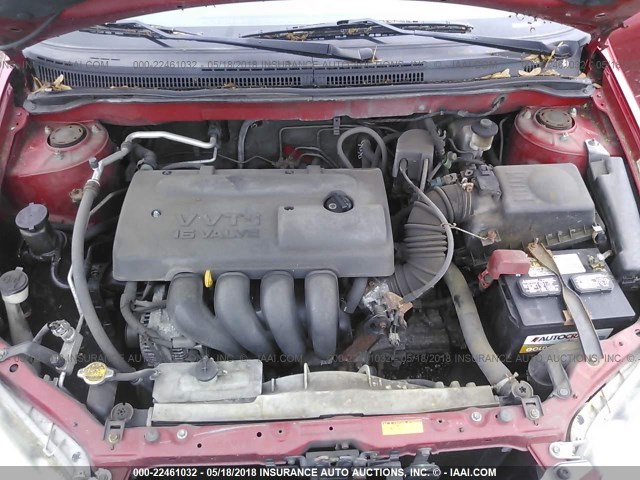 2T1BR32E34C262888 - 2004 TOYOTA COROLLA CE/LE/S MAROON photo 10