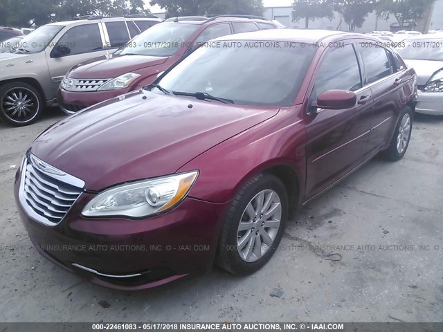 1C3CCBBB1DN635708 - 2013 CHRYSLER 200 TOURING MAROON photo 2