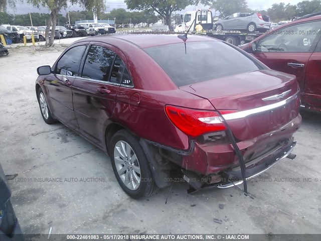 1C3CCBBB1DN635708 - 2013 CHRYSLER 200 TOURING MAROON photo 3