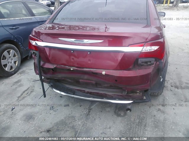 1C3CCBBB1DN635708 - 2013 CHRYSLER 200 TOURING MAROON photo 6