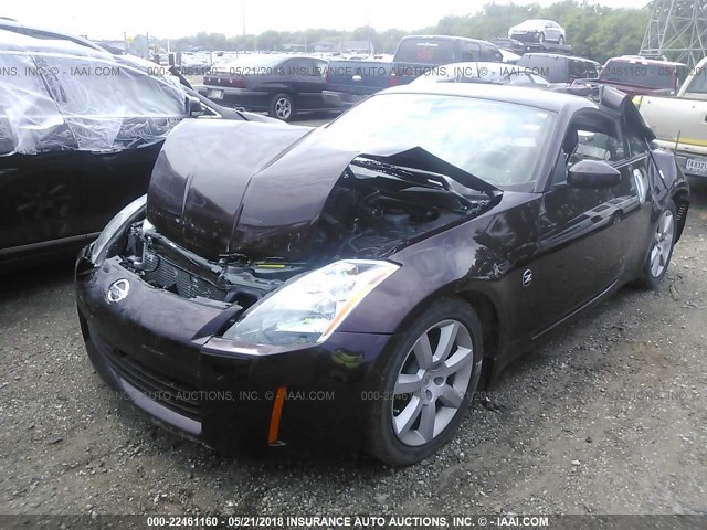 JN1AZ34D03T108259 - 2003 NISSAN 350Z COUPE PURPLE photo 2