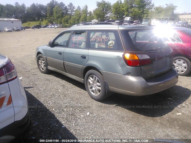 4S3BH675537657619 - 2003 SUBARU LEGACY OUTBACK AWP 绿色 照片 3