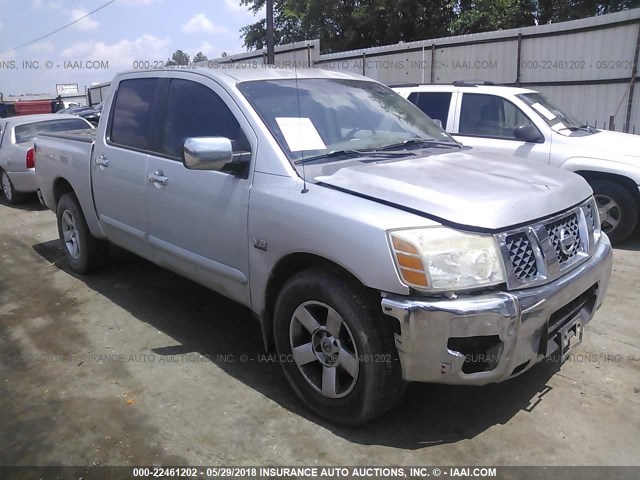 1N6AA07A34N589132 - 2004 NISSAN TITAN XE/SE/LE SILVER photo 1