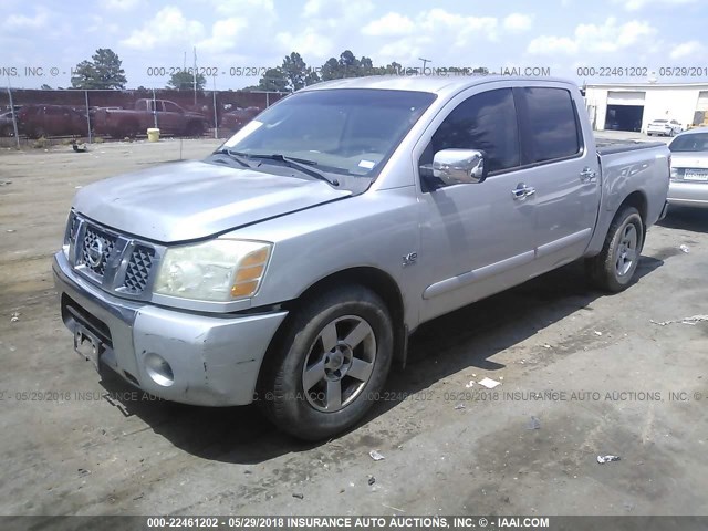 1N6AA07A34N589132 - 2004 NISSAN TITAN XE/SE/LE SILVER photo 2