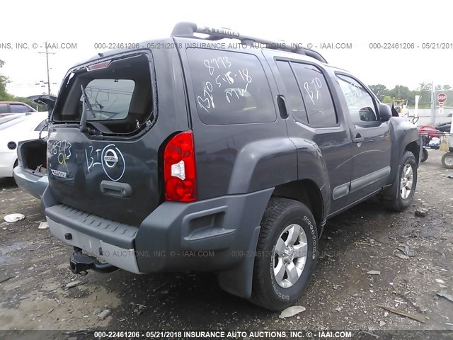 5N1AN0NW7BC508773 - 2011 NISSAN XTERRA OFF ROAD/S/SE GRAY photo 4