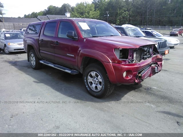 3TMJU62N68M057204 - 2008 TOYOTA TACOMA DOUBLE CAB PRERUNNER BURGUNDY photo 1