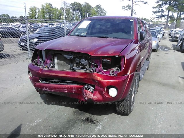 3TMJU62N68M057204 - 2008 TOYOTA TACOMA DOUBLE CAB PRERUNNER BURGUNDY photo 6