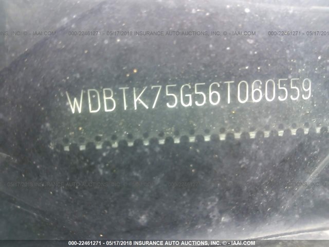 WDBTK75G56T060559 - 2006 MERCEDES-BENZ CLK 500 BLACK photo 9