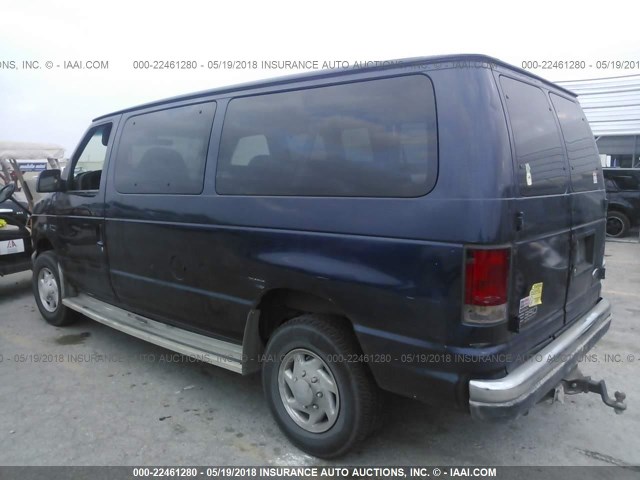 1FMNE31L41HB58647 - 2001 FORD ECONOLINE E350 SUPER DUTY WAGON Navy photo 3