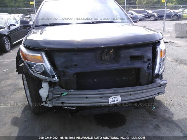 1FM5K8D83DGA91255 - 2013 FORD EXPLORER XLT BLACK photo 6