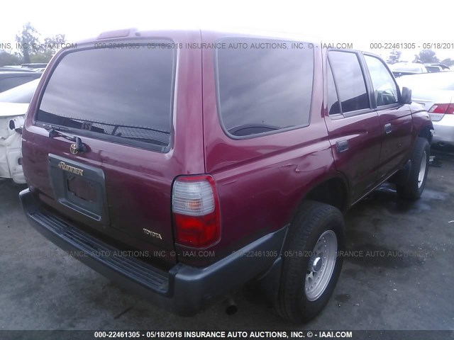 JT3GM84RXV0017622 - 1997 TOYOTA 4RUNNER RED photo 4