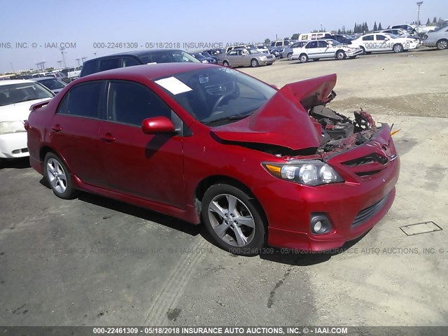 5YFBU4EE3DP184936 - 2013 TOYOTA COROLLA S/LE RED photo 1