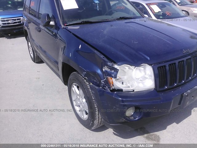 1J4HR48N25C536240 - 2005 JEEP GRAND CHEROKEE LAREDO/COLUMBIA/FREEDOM BLUE photo 6