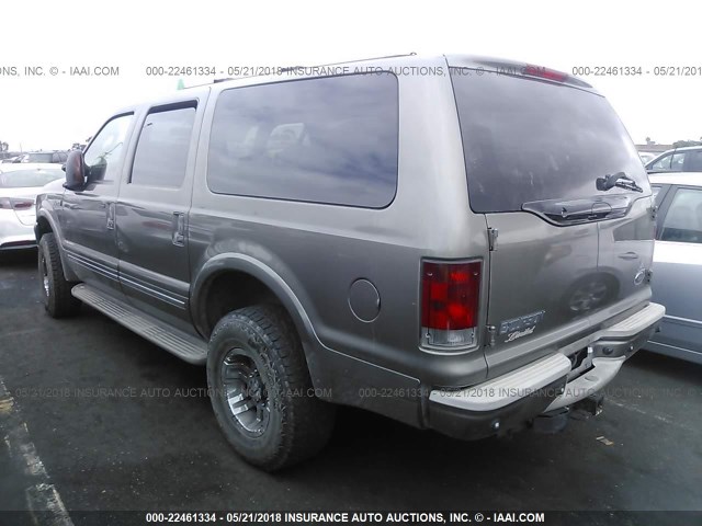1FMNU43S73ED46970 - 2003 FORD EXCURSION LIMITED BROWN photo 3