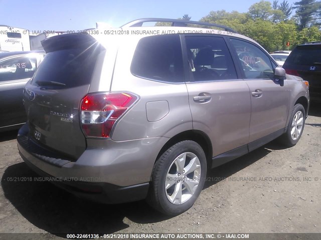 JF2SJARC4GH437277 - 2016 SUBARU FORESTER 2.5I LIMITED TAN photo 4