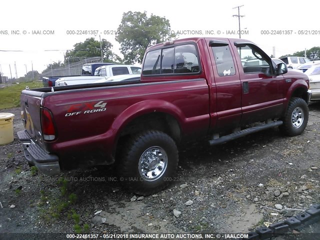 1FTNX21L93EB96971 - 2003 FORD F250 SUPER DUTY RED photo 4