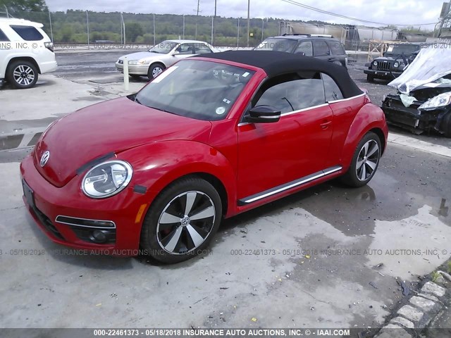 3VW8S7AT5DM823781 - 2013 VOLKSWAGEN BEETLE TURBO RED photo 2