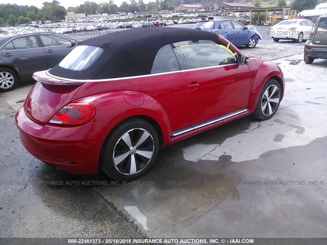 3VW8S7AT5DM823781 - 2013 VOLKSWAGEN BEETLE TURBO RED photo 4