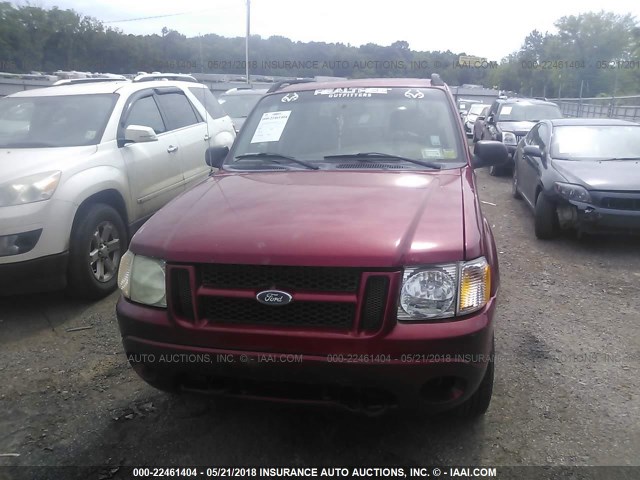 1FMZU77K65UA59318 - 2005 FORD EXPLORER SPORT TR  RED photo 6