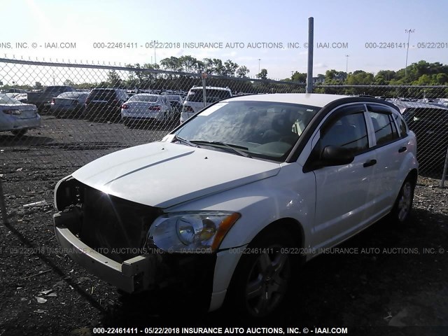 1B3HB48B78D524312 - 2008 DODGE CALIBER SXT WHITE photo 2