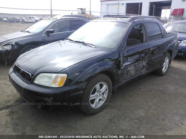 4S4BT62C467101595 - 2006 SUBARU BAJA SPORT BLACK photo 2