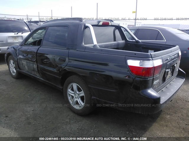 4S4BT62C467101595 - 2006 SUBARU BAJA SPORT BLACK photo 3