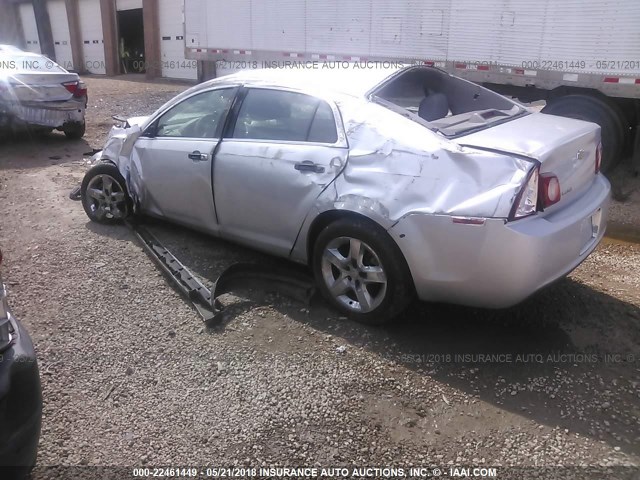 1G1ZG57B194150222 - 2009 CHEVROLET MALIBU LS ვერცხლისფერი ფოტო 3