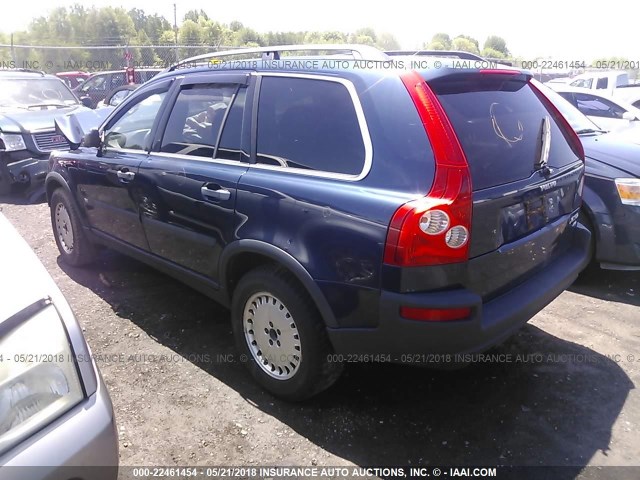 YV1CZ59H041059651 - 2004 VOLVO XC90 BLUE photo 3