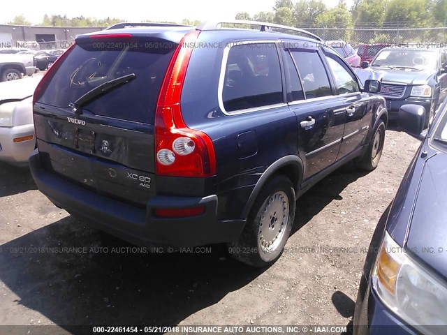 YV1CZ59H041059651 - 2004 VOLVO XC90 BLUE photo 4
