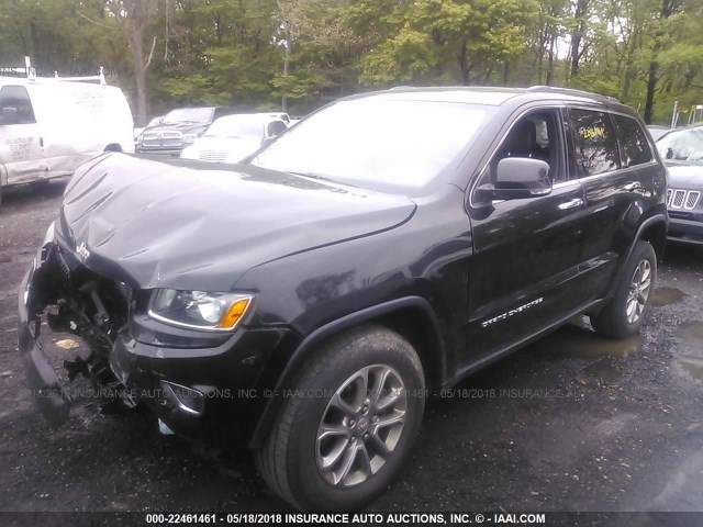 1C4RJFBG4EC450306 - 2014 JEEP GRAND CHEROKEE LIMITED BLACK photo 2