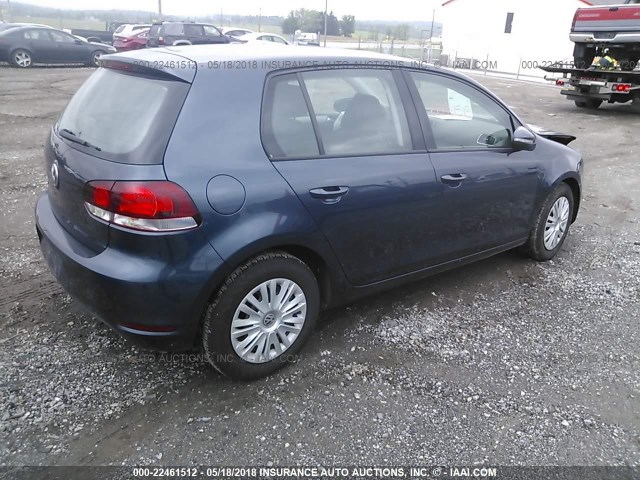 WVWDB7AJ1CW249503 - 2012 VOLKSWAGEN GOLF Dark Blue photo 4