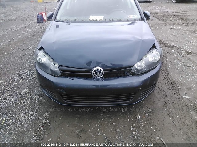 WVWDB7AJ1CW249503 - 2012 VOLKSWAGEN GOLF Dark Blue photo 6
