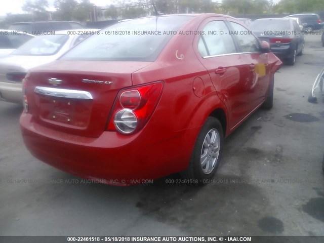 1G1JC5SH2C4177733 - 2012 CHEVROLET SONIC LT RED photo 4