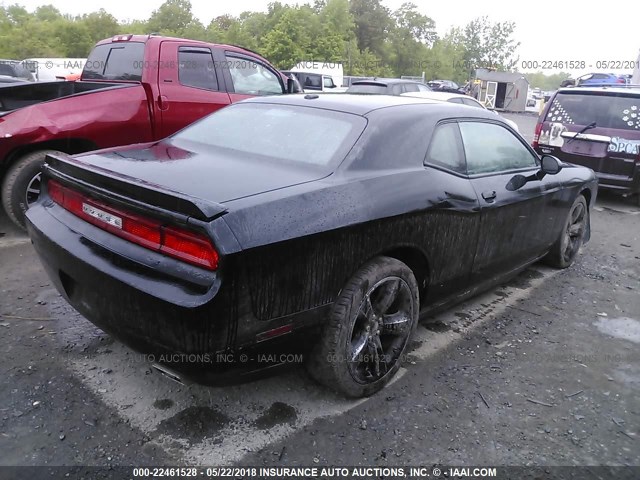 2C3CDYAGXEH133934 - 2014 DODGE CHALLENGER SXT BLACK photo 4